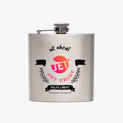 a stainless steel flask with a "jetprint" logo