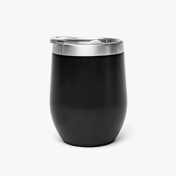 Black egg shaped thermos