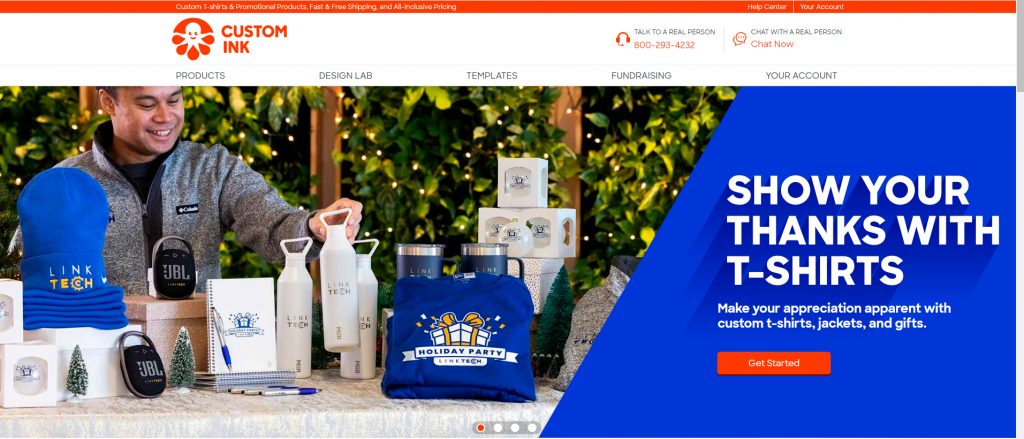 Customink home page