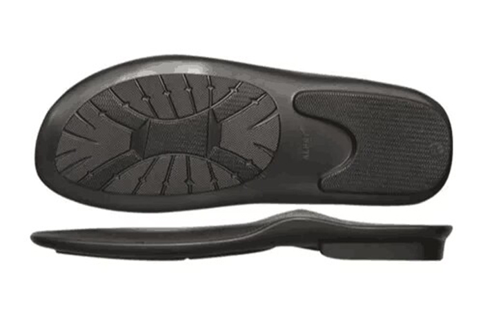 A pair of Black PU soles