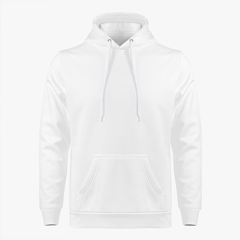 A customizable white AOP hoodie