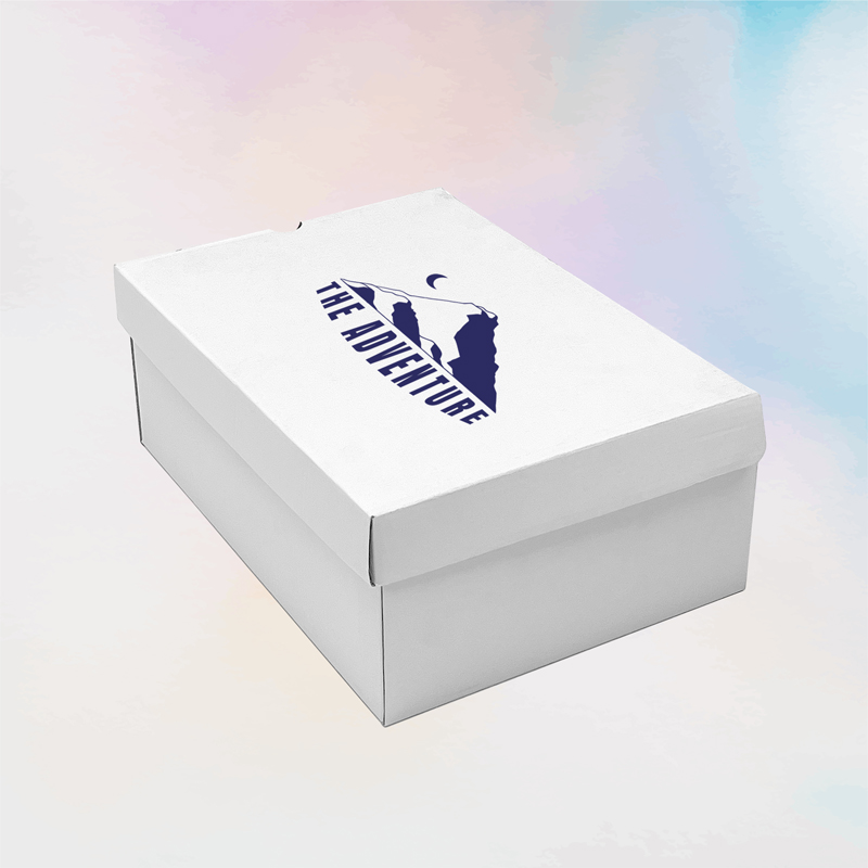 Branded shoe box with logo