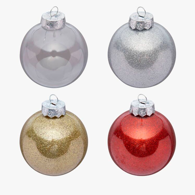 4 customizable Christmas balls in different colors