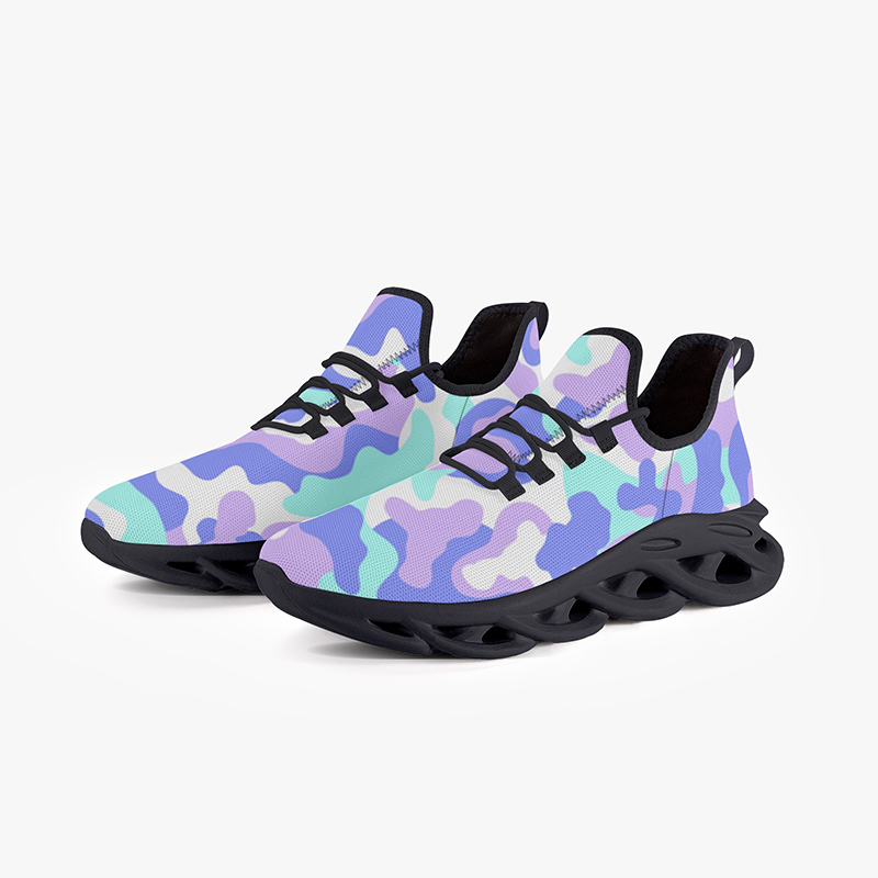 Blade shoes with purple camouflage