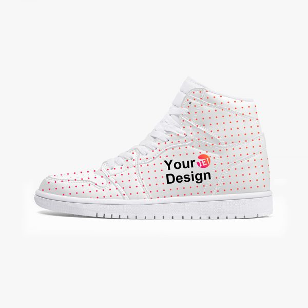 A pair of customizable high-top sneakers