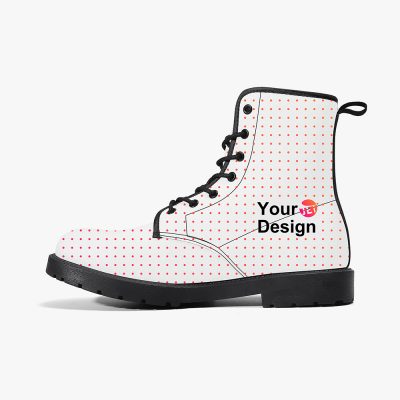 A pair of customizable leather boots