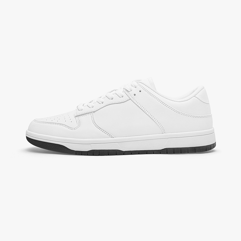 A pure white customizable dunk stylish low-top leather sneakers