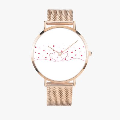 A golden ultra-thin quartz watch