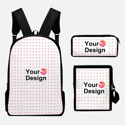 A customizable backpack set of 3