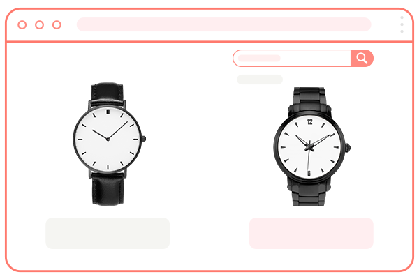 Two black quartz watches are being selected