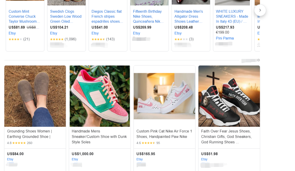 Etsy products for sale on Google Shopping