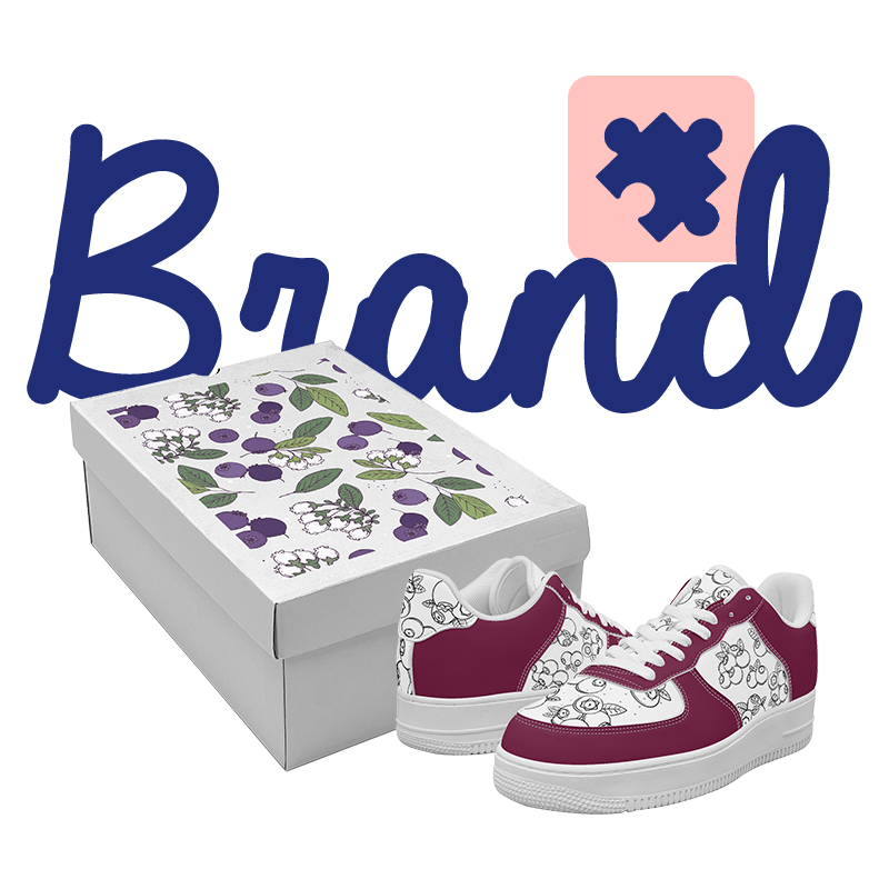 Printed branded shoe boxes and shoes