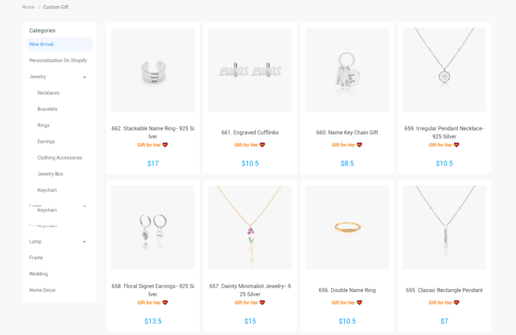 Jewelry Products by JetPrint