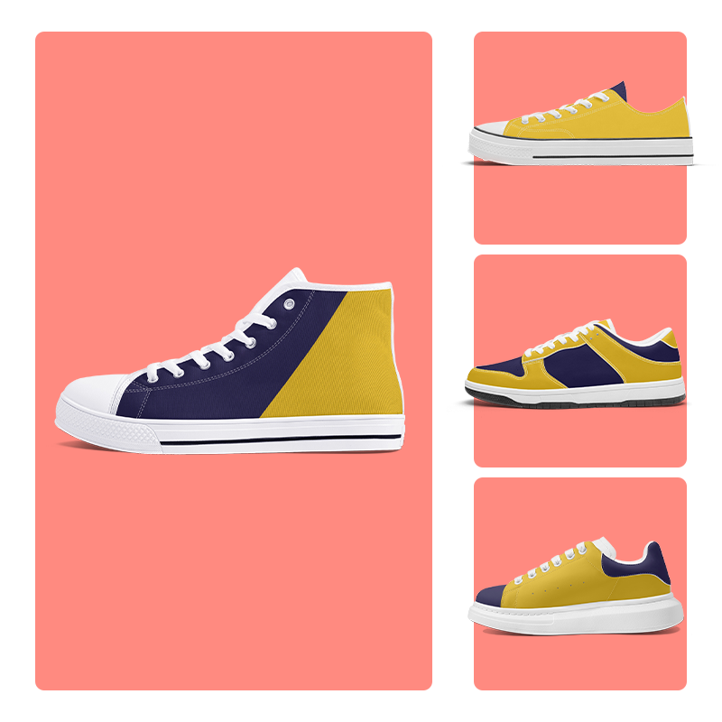 Shoes of different styles but similar series